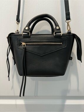 H&M Black Satchel with Gold Hardware